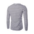 thumbnail image 3 of INSPIRE CHIC T-Shirt pour Homme à Rayures Col Rond Manches Longues Chandail Haut 46 Noir et Blanc, 3 of 8