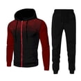 thumbnail image 1 of QIPOPIQ Ensemble de Survêtement pour Homme 2 Pcs Tenue Décontractée à Contraste Sports Jogging Ensembles de Survêtements Liquidation, 1 of 4