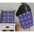 thumbnail image 5 of Soimoi Blue Poly Georgette Fabric Diamond Geometric Print Fabric by the Yard 42 Inch Wide, 5 of 5