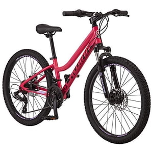 Schwinn Haute Timbre Jeunes / Adultes VTT, Cadre en acier, 24-Inch Roues, 21-Speed, Corail