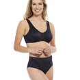 thumbnail image 3 of Carole Martin Comfort High Cut Full Coverage Womens Brief Hipster Panty Style 8002 Black Small, 3 of 4