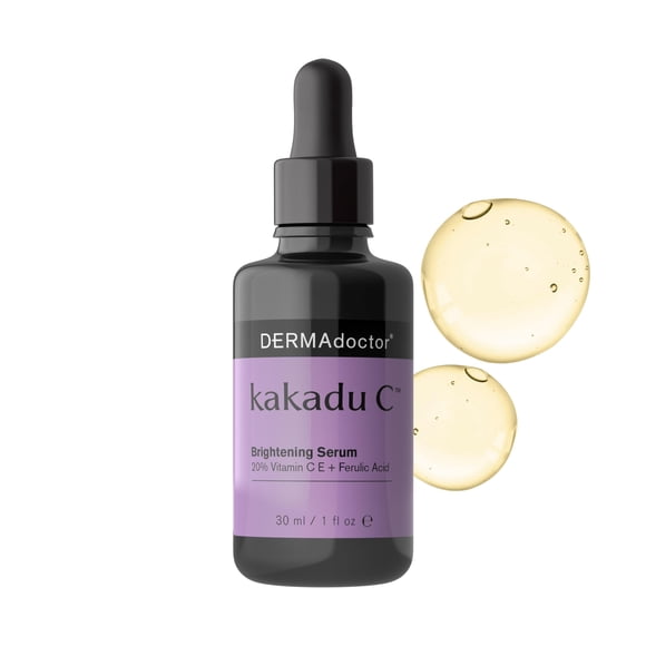 DERMAdoctor 20% Vitamin C Face Serum with Vitamin E & Ferulic Acid | Kakadu C Dermatologist-Formulated Anti-Aging, Hydrating & Discoloration Correcting Serum | Dark Spot