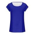 thumbnail image 4 of Timegard Débardeurs pour Femmes Col Rond Manches Courtes Confortables Été Décontracté Amples Chemises Hauts Blouse T-Shirt Basique, 4 of 6