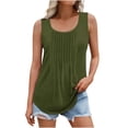 thumbnail image 1 of Yuzhih Camisole pour Femmes Été Col Rond T-Shirts Tendance Sans Manches T-Shirt Basique Tunique à Plis devant Vêtements Mode 2025, 1 of 6