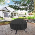 thumbnail image 2 of GLFILL All Weather Round FirePit Cover Heavy Duty Protection for Outdoor BBQ Grill 122*46CM, 2 of 9