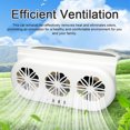 thumbnail image 2 of 3-Fan Car Exhaust Fan USB & Solar Powered Air Circulation Fan Ventilator Silent Air Vent Cooler Automotive Radiator Cooling Fan with Independent Switch, 2 of 7
