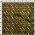 thumbnail image 4 of oneOone Coton Cambric Brun Tissu Abstractions Matière de Robe Tissu Imprimé Tissu au Yard 42 Pouces de Large, 4 of 5