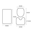 thumbnail image 2 of JSDART Purple 3 Piece Bathroom Rugs Set Bath Rug Contour Mat and Toilet Lid Cover, 2 of 2