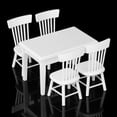 thumbnail image 4 of Table Chair Model Dining Table Set Kitchen Furniture Set Craft 1/12 Accs White, 4 of 8