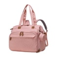 thumbnail image 1 of Bunblic Diaper Bag Backpack Travel Bag Large Capacity Wear Resistant with Shoes Compartment Pacifier Case for Clothes Trip Essentials Pink, 1 of 8