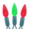 thumbnail image 4 of Novelty Lights 70 Light C6 LED Christmas Mini Light Set, Commercial Grade Outdoor String Lights, Red/Green, Green Wire, 24 Feet, 4 of 7