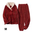 thumbnail image 4 of kurtrusly Pyjama en Molleton de Corail Doux et Confortable pour les Femmes à Réchauffer l'Hiver Durable Pyjama en Velours Chaud Mis en Vin, 4 of 6
