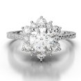 thumbnail image 1 of 1.60 Ct Bagues de Mariage Rondes Diamond pour les Femmes en Or Blanc 14K Massif, 1 of 3