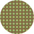 thumbnail image 1 of Ahgly Company Machine Washable Indoor Round Transitional YellowGreen Area Rugs, 5' Round, 1 of 7