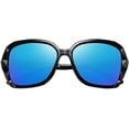 thumbnail image 3 of FEISEDY Polarized Women Square Sunglasses Sparkling Composite Shiny Frame B2289, 3 of 5