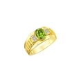 thumbnail image 3 of RYLOS Men's Rings Yellow Gold Plated Silver Rings Classic Designer Style 8X6MM Oval Gemstone & Diamond Ring Peridot Birthstone Rings For Men Size 13, 3 of 7