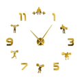 thumbnail image 3 of Japceit Large Fitness Wall Clock Diy Acrylic Clock Living Room Background Wall, 3 of 5