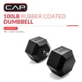 thumbnail image 2 of Haltère hexagonale enduite CAP Barbell, Single 3 - 100 lb, 2 of 7
