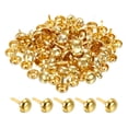 thumbnail image 1 of Unique Bargains 12x20mm Mini Brads Round Paper Fasteners for Art Crafting, Gold Tone 100pack, 1 of 5