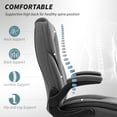 thumbnail image 4 of HOMCOM Chaise de Bureau, Chaise d'Ordinateur avec Accoudoirs Relevables, Gris Foncé, 4 of 10