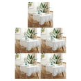 thumbnail image 2 of Baohd Durable And Easy To Wash Tablecloth With Vintage Style Rectangular Table Tablecloth Cotton Dining Tablecloth Table Cover white 90*90CM 5Set, 2 of 6