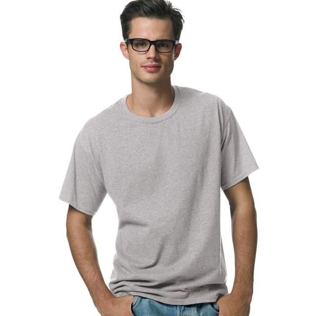 Hanes ComfortBlend EcoSmart T-Shirt à Col Ras du Cou pour Hommes, TG, Gris Oxford