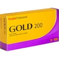 thumbnail image 1 of Kodak Professional Gold 200 Color Negative Film (120 Roll Film, 5-Pack), 1 of 3