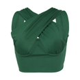 thumbnail image 3 of Women Criss Cross Tank Tops Sleeveless Solid Color Cutout Crop Tops, 3 of 5
