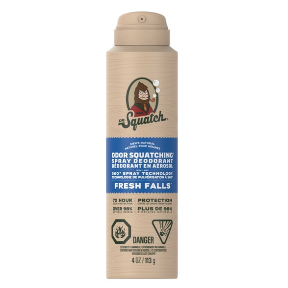 DR. SQUATCH Men's Spray Deodorant - Natural Fresh Falls - 4oz
