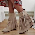 thumbnail image 5 of B91xZ Bottes Chelsea à Enfiler Bottes Confortables d'Hiver, Beige 9.5, 5 of 5