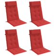 thumbnail image 1 of vidaXL Highback Chair Cushions 4 pcs Red Oxford Fabric, 1 of 5