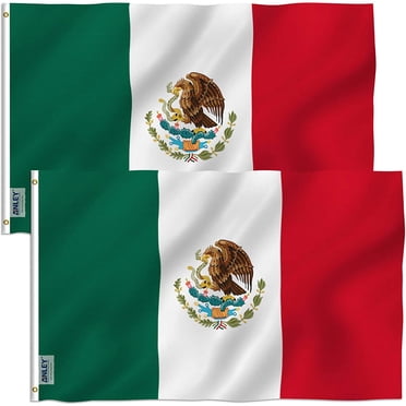 ANLEY Pack of 2 Fly Breeze 3x5 Foot Mexico Flag - Mexican MX National Flags Polyester