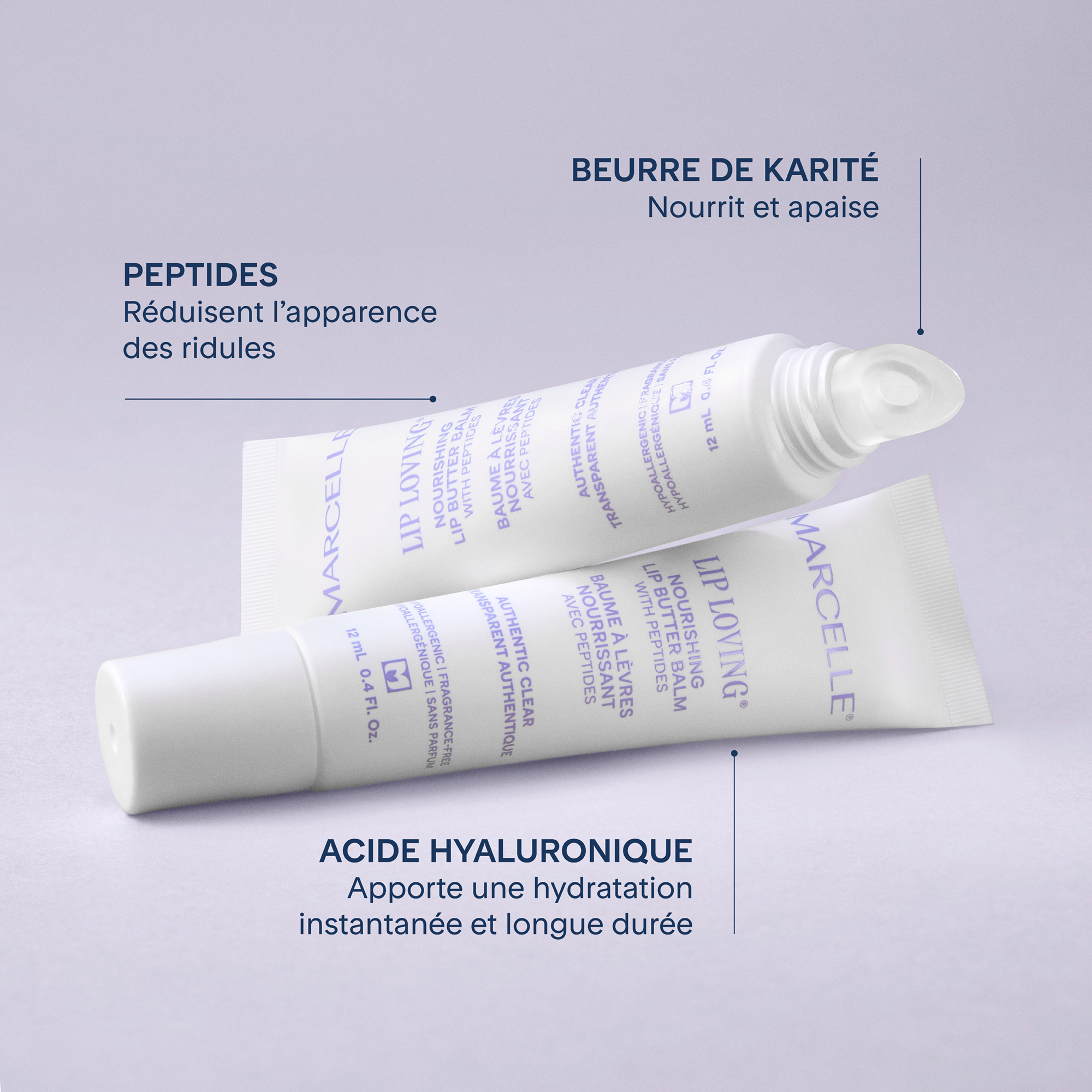 Marcelle Lip Loving Baume à lèvres nourrissant Transparent authentique