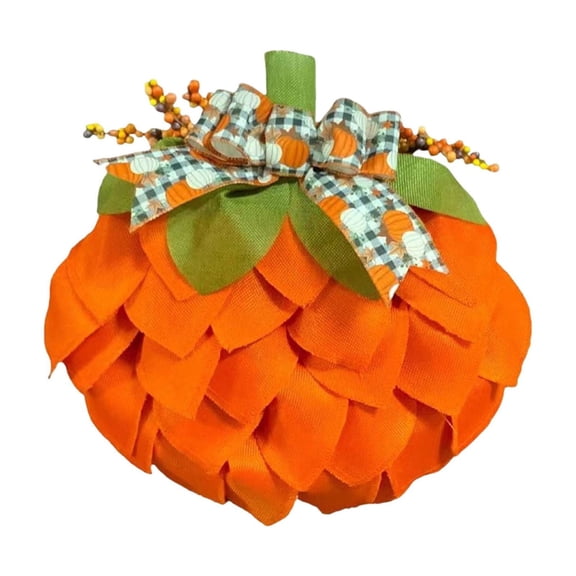 Halloween Wreath 40cm Pumpkin Wreath with Bows and Berries - Front Door Fall Decorations for Home Porch - Pumpkin Garland for Fall Halloween Christmas Thanksgiving Wall Decor