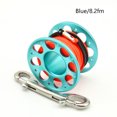 thumbnail image 2 of Maoww Keep Diving Spool Reel Portable Solid Color Polyester Rope Reels Freediving Fishing Underwater Accessories with Double End Hook Blue 15m, 2 of 6