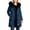 Navy winter coats for women, variant on Nfurl Plus Size Long Winter Coats for Women Thermal Long Sleeve Zip up Quilted Puffer Jackets Warm Outerwear Coats Winter Parka Overcoats Purple XXL