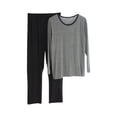 thumbnail image 2 of RKSTN Ensemble de Pyjama pour Homme Ensembles de Pyjamas à la Mode Automne Détente Col Rond Manches Longues Chandail Ensembles de Pjs Confortable 2 Pcs Décontracté Tenue d'Intérieur d'Hiver, 2 of 3
