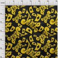 thumbnail image 2 of oneOone Polyester Lycra Black Fabric Joker & Poker Text Craft Projects Decor Fabric Printed By The Yard 56 Inch Wide, 2 of 4