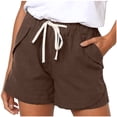 thumbnail image 1 of Birdeem Womens Plus Size Drawstring Casual Elastic Waist Pocket Loose Solid Shorts Pants, 1 of 5