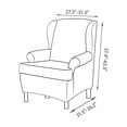 thumbnail image 2 of DOLITY 1 set Stretch Spandex Furniture Piece Wingback Chair Slipcover Protector Dark Green, 2 of 9