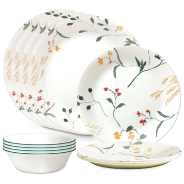 Corelle® Vitrelle® Signature Wildflower Scatter 12-piece Dinnerware Set