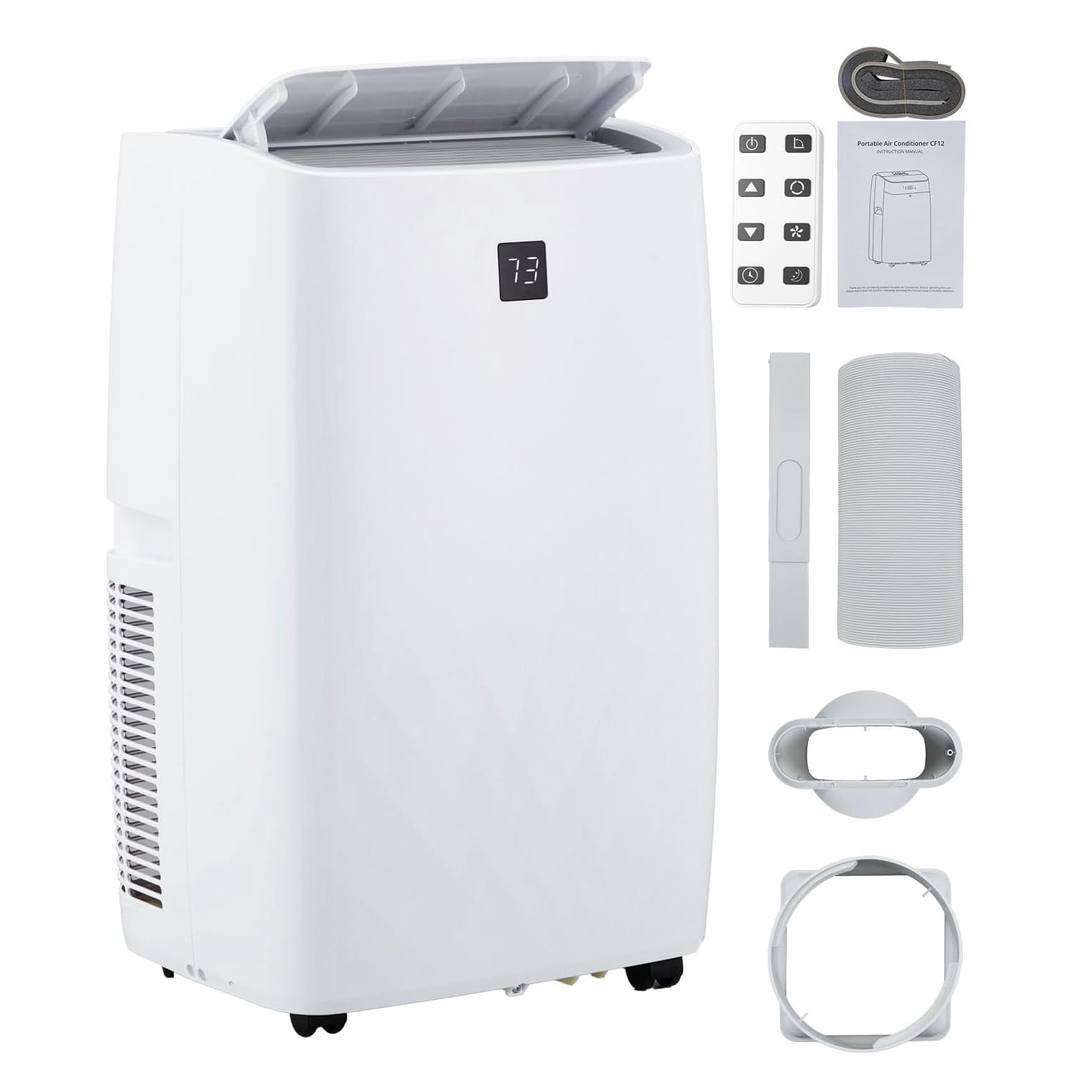 Twister.CK 14000 BTU Portable Air Conditioner with Remote, 3-in-1 AC Unit Cooling 750 sq ft, White
