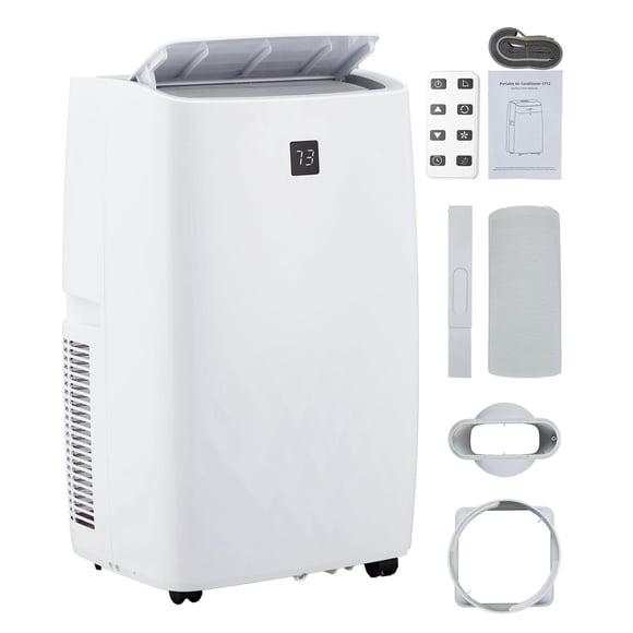 Garvee Climatiseur Portatif 14000 BTU, Unité AC 3-en-1 Refroidissant 750 Pi2, Blanc