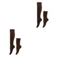 thumbnail image 1 of kurtrusly 2pcs/set Quick-drying And Elastic Slouch Socks Fit For All Feet Shape Extra Polyester Smooth Surface Soft Texture Coffee 2Set, 1 of 6