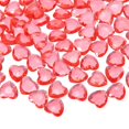 thumbnail image 1 of Uxcell 50Pcs Acrylic Heart Rhinestone 12mm Crystal Gems Rhinestone Plastic Gems Jewelry Stickers Red, 1 of 7