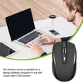 thumbnail image 2 of Langgg Computer 2.4Ghz Wireless Optical Mouse with USB Receiver 6 Buttons Gaming Mice 800/1200/1600DPI Desktop PC Laptop Accessories Matte Black, 2 of 6