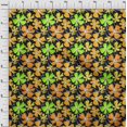thumbnail image 4 of oneOone Velvet Orange Fabric Floral Craft Projects Decor Fabric Printed By The Yard 58 Inch Wide, 4 of 4