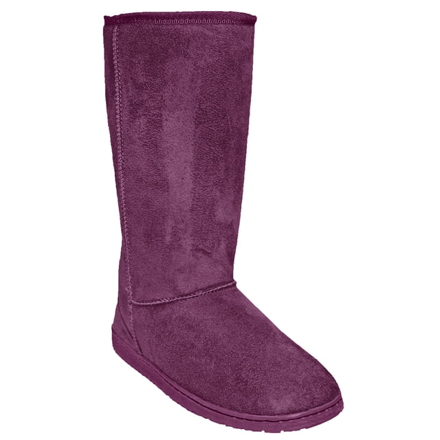 Bottes en Microfibre Dawgs pour Femmes de 13 Po Prune Taille 5