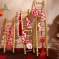 thumbnail image 4 of SEWACC 3pcs Ladder Decorative Wood Ladder Khaki Delicate Design for Celebration with Lovers, 4 of 8