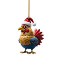 thumbnail image 1 of Vaidha Cute Rooster Car Pendant Home Tree Decoration Christmas Tree Ornament Home Decor, 1 of 2